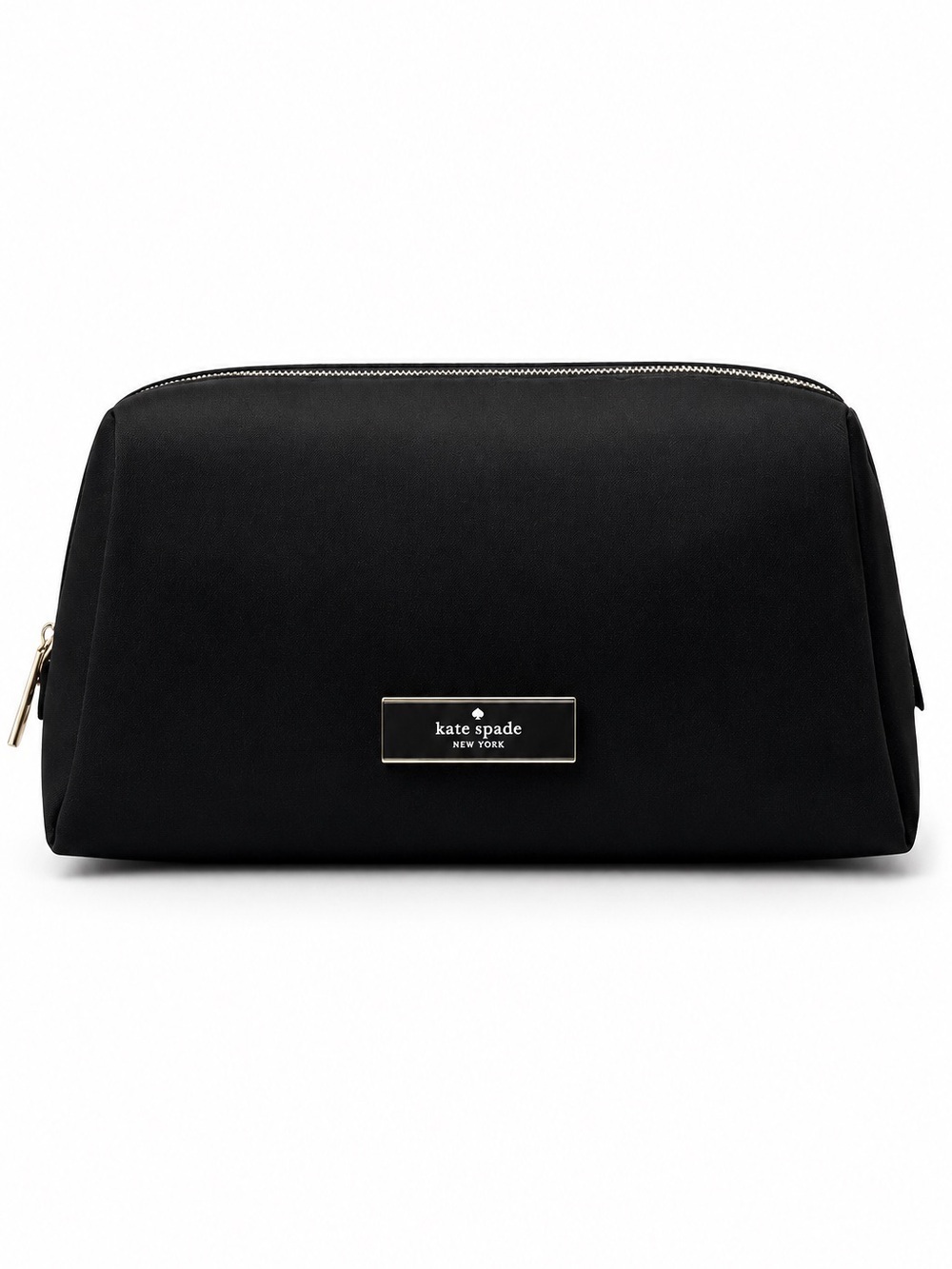 Kate Spade Black Nylon Cosmetic Bag Travel Makeup Pouch Organizer Designer Style